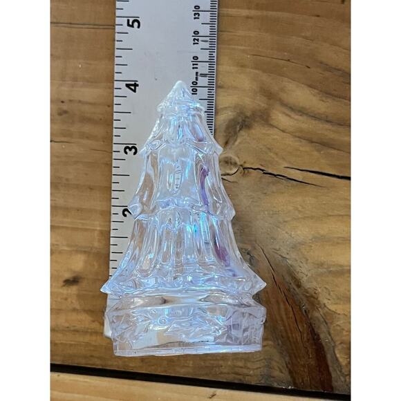 Set of Vintage Clear Plastic Christmas Tree Salt/Pepper Shakers. Holiday Decor - Picture 5 of 6